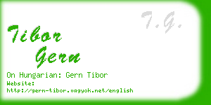 tibor gern business card